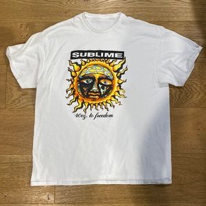 Sublime Band White XL Band T-Shirt 40 Oz. To Freedom
